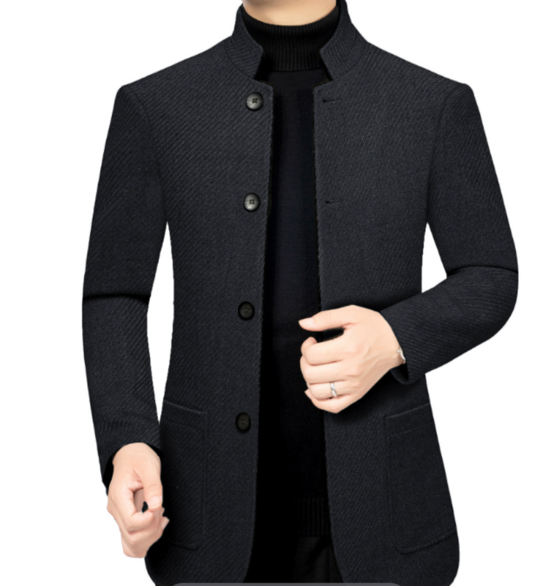 Mens Coats | Stand Collar Blazer | Modern Mens Clothing