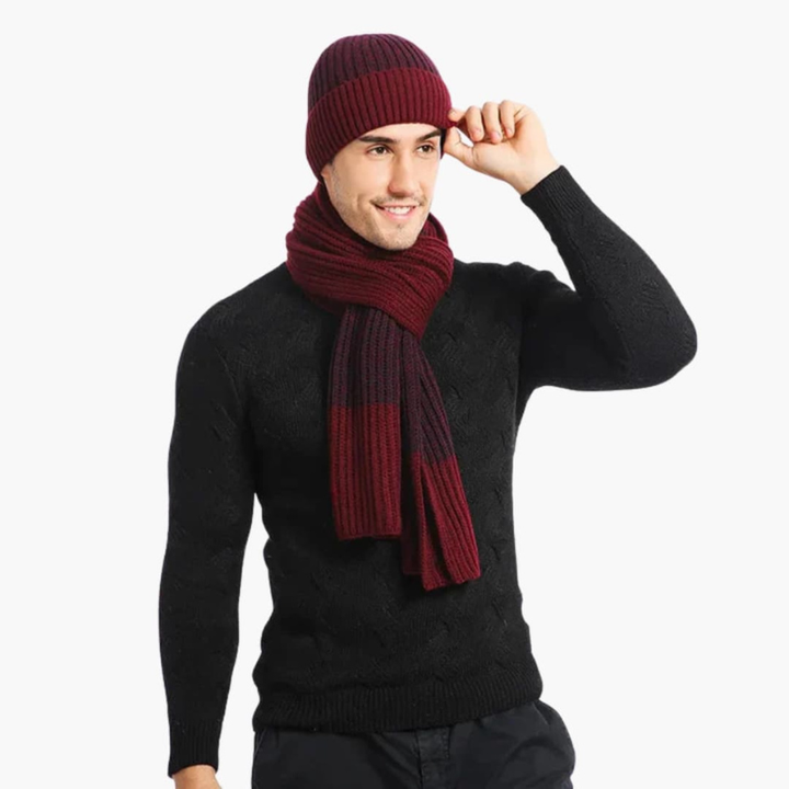 Men’s Set | Hat Scarf Gloves | Men's Modern Accessories