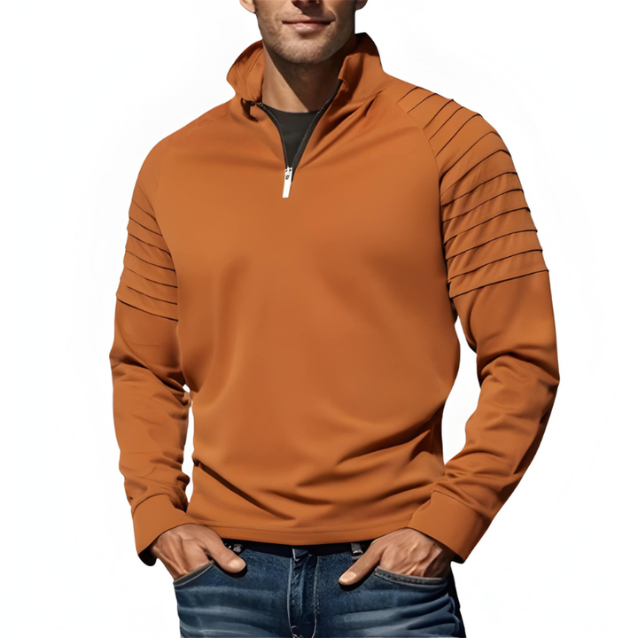 Men's Jumper | Ribbed Shoulder Design | Casual Mens Clothing