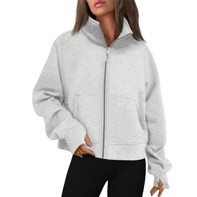 Womens Jumpers | Clothing Jacket | High Collar Sweatshirt