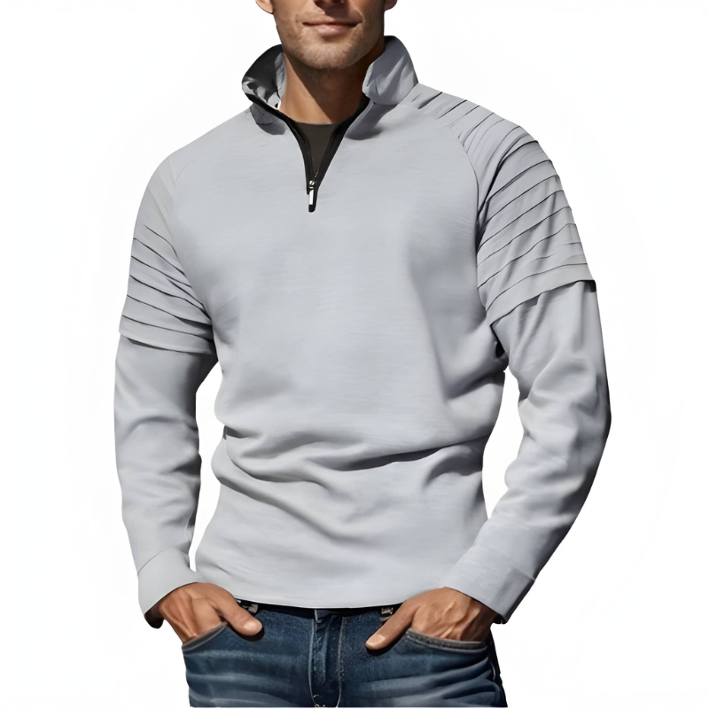 Men's Jumper | Ribbed Shoulder Design | Casual Mens Clothing