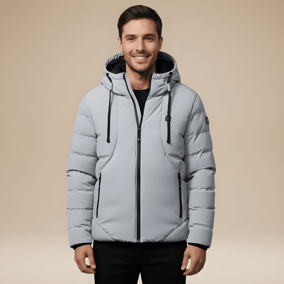 Mens Winter Jacket | Puffer Coat | Warm Hooded Outerwear