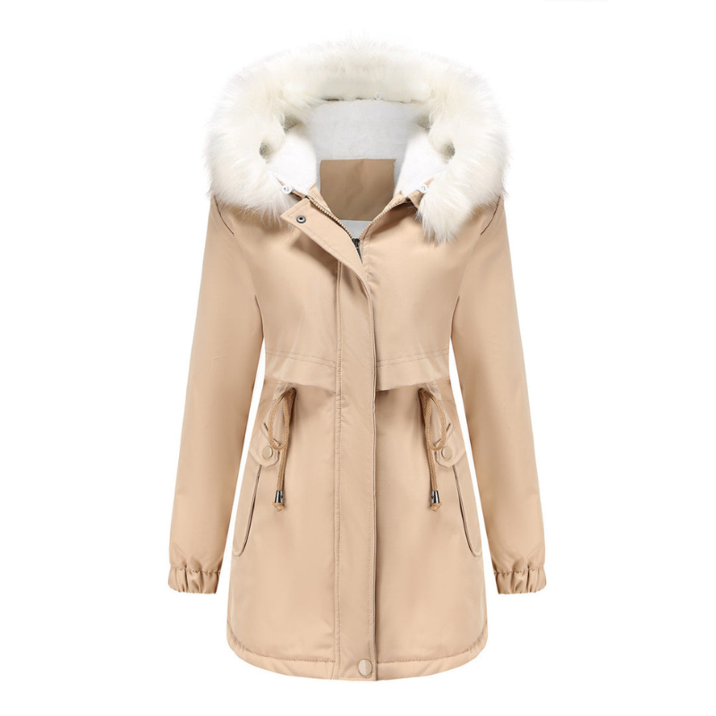 Fluffy Jacket Womens | Hooded Fur Collar | Stylish Winter Clothing