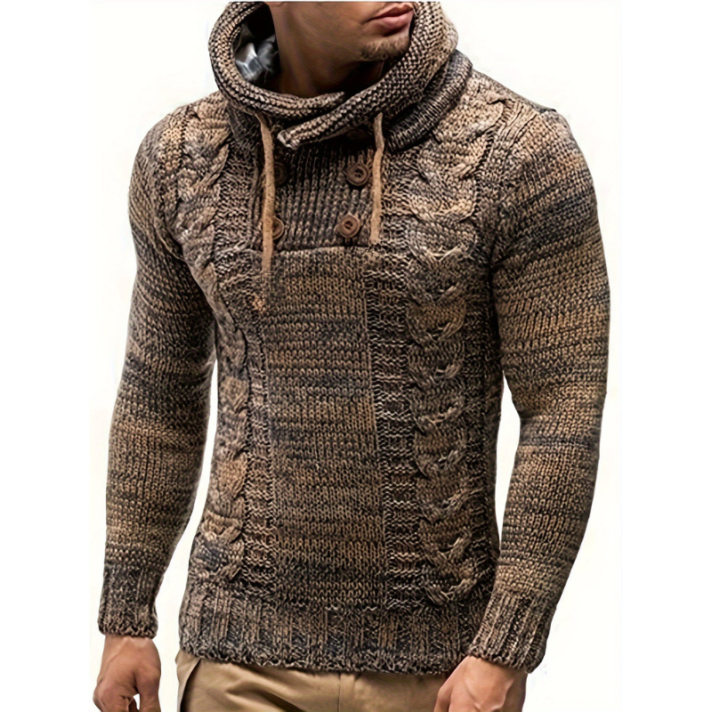 Men’s Sweatshirt | Slim Fit Pullover | Textured Neck Sweater