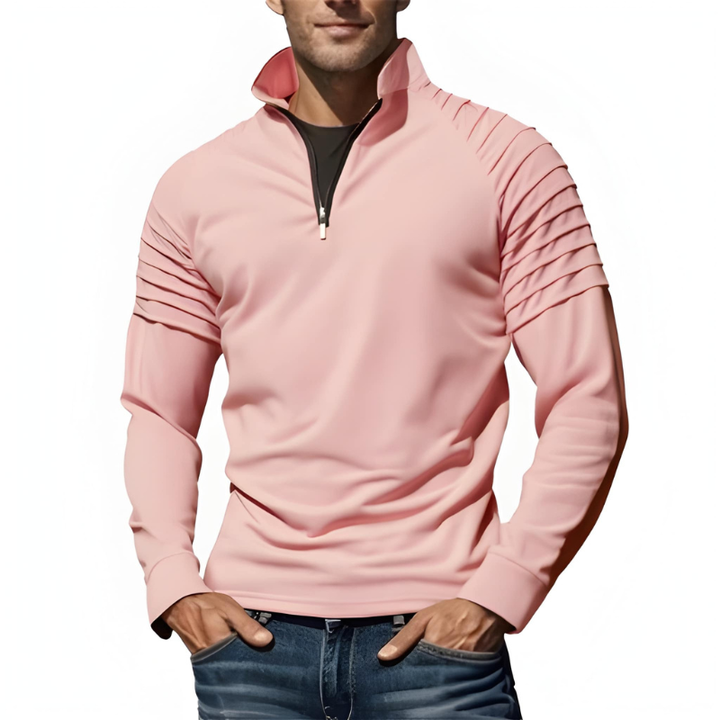 Men's Jumper | Ribbed Shoulder Design | Casual Mens Clothing