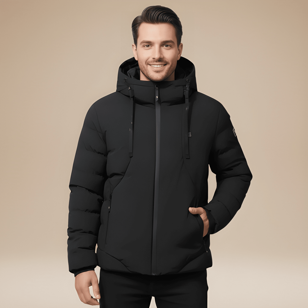Mens Winter Jacket | Puffer Coat | Warm Hooded Outerwear