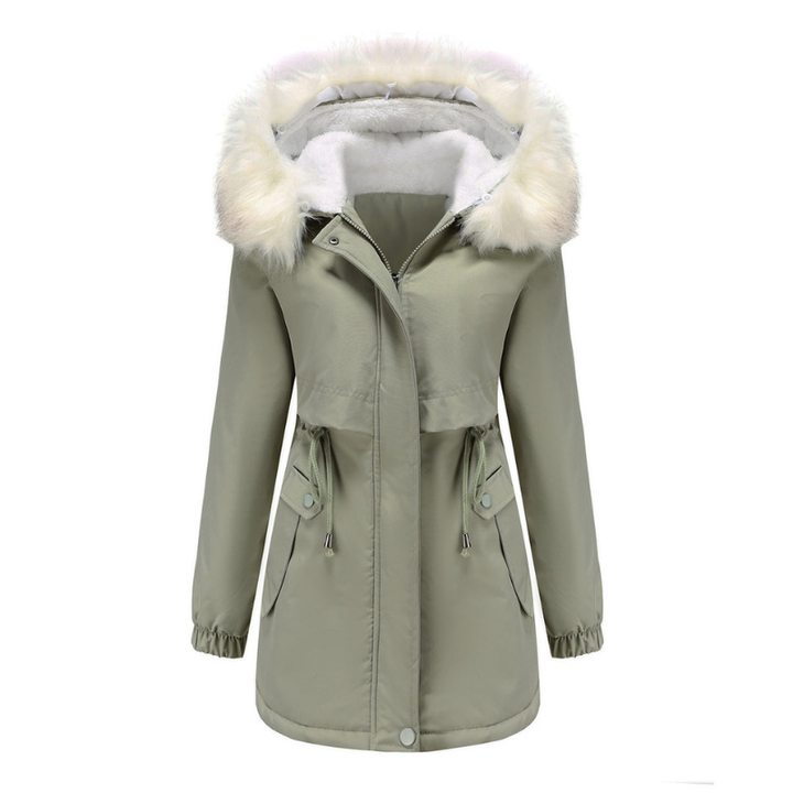 Fluffy Jacket Womens | Hooded Fur Collar | Stylish Winter Clothing
