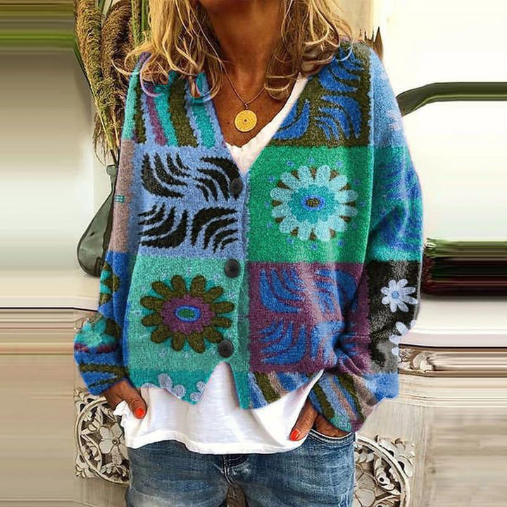 Women’s Knitted Cardigan | V-Neck & Long Sleeve | Button Closure