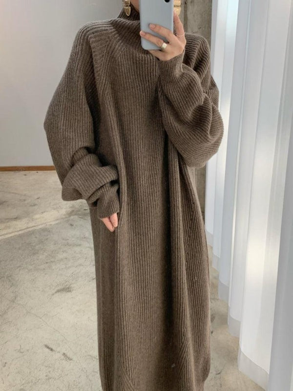 Women’s Jumper Dress | Striped Knit Maxi Dress | Long Sleeve
