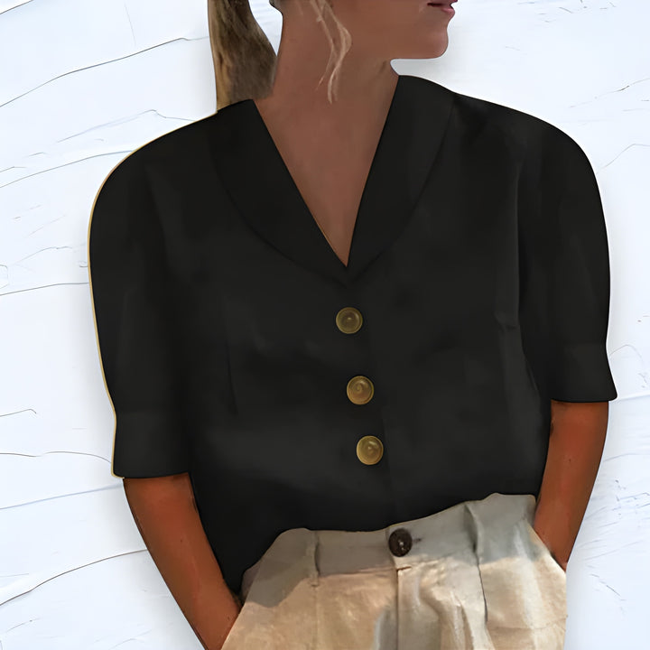 Women’s Shirt | Short Sleeve & Button-Up | Casual & Elegant | Polyester