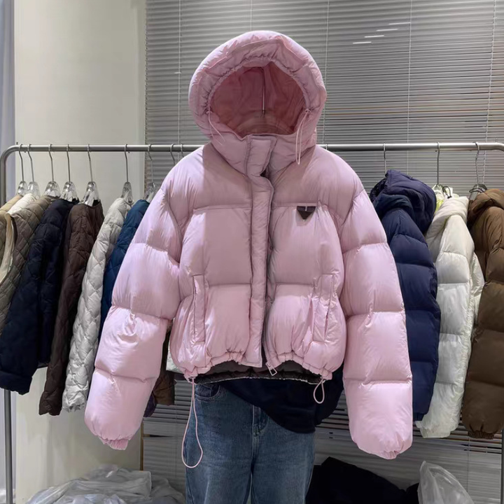 Women’s Jackets | Adjustable Hooded Puffer Jacket | Modern Winter Clothing