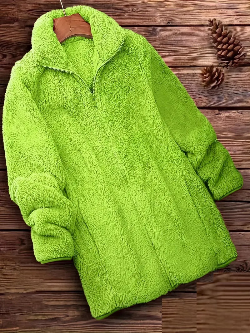 Fluffy Jacket Womens | Cozy Zip Jacket | Winter Clothing