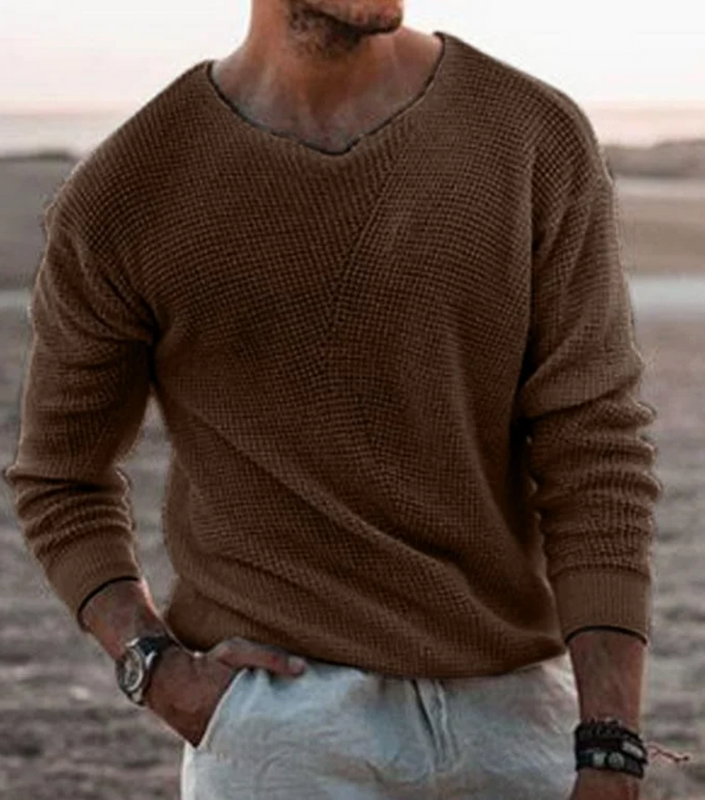 Men's Jumper | Casual  Knit V-Neck Style | Mens Clothing