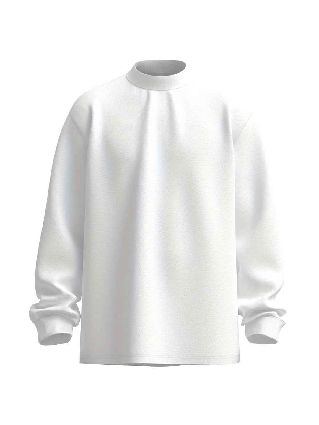 Men's Mock Neck T-shirt | Long Sleeves | Stretch & Breathable | Trendy & Casual | Spring
