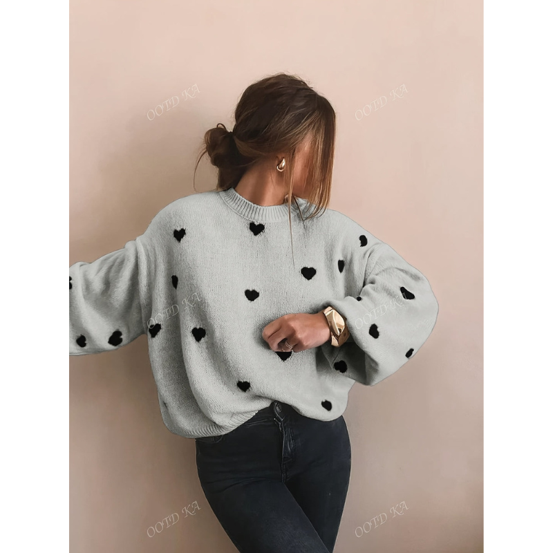 Women’s Jumper | Cosy Heart Style | Casual Winter Clothing