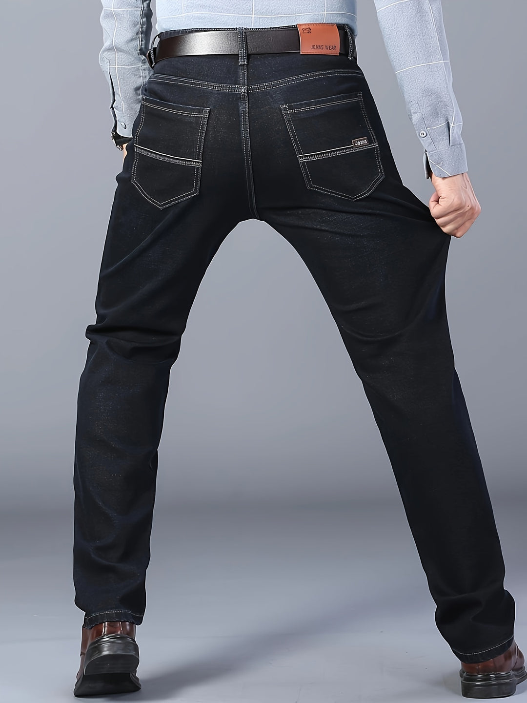 Men’s Jeans | Barrel Fit | Classic Washed Denim | Comfortable Straight Cut | Solid Colour