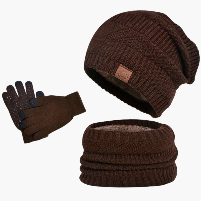 Men’s Set | Hat Scarf Gloves | Warm Mens Clothing
