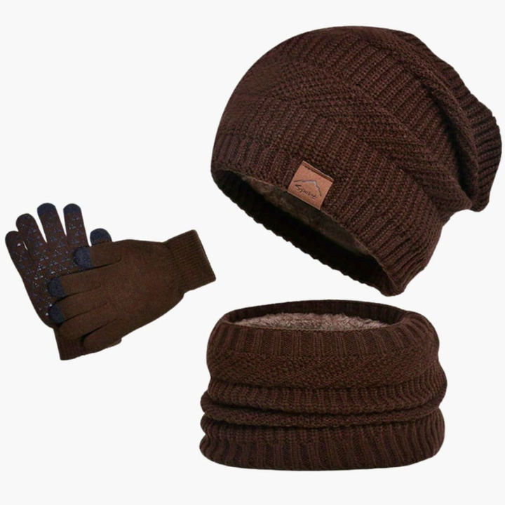 Men’s Set | Hat Scarf Gloves | Warm Mens Clothing