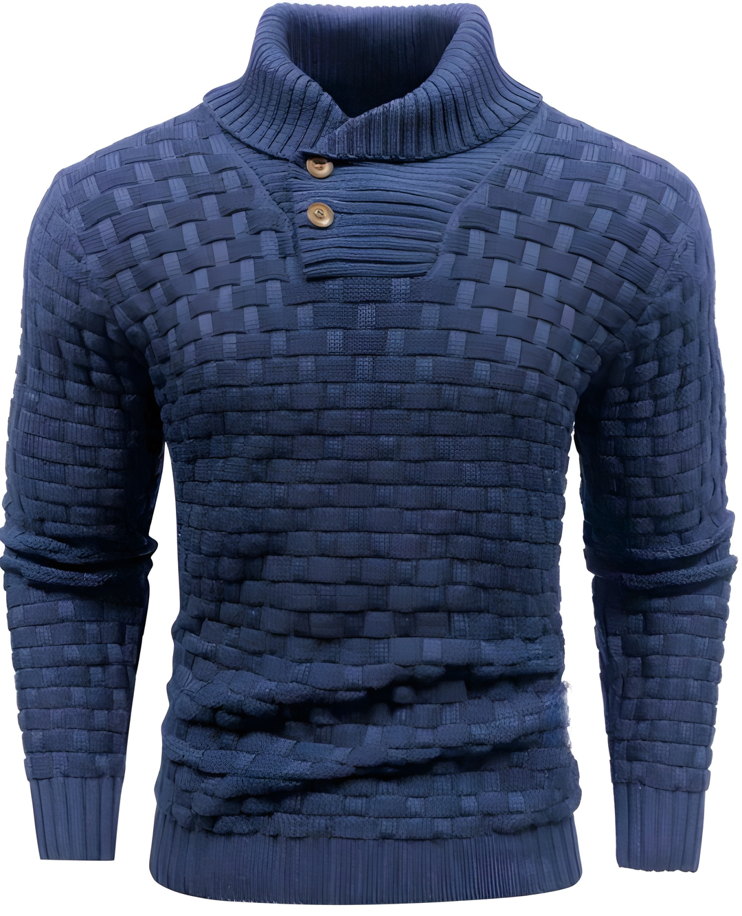 Men’s Jumper | Textured Button Sweater | Textured Mens Clothing