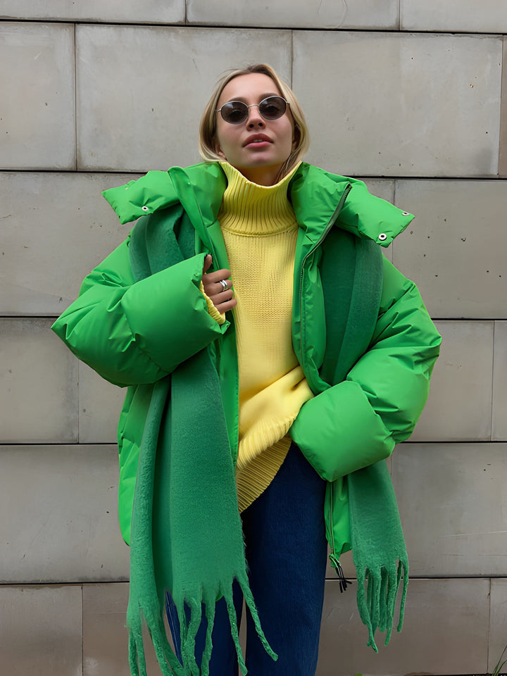 Women's Puffer Jacket | Winter Coat | Detachable Hood Design