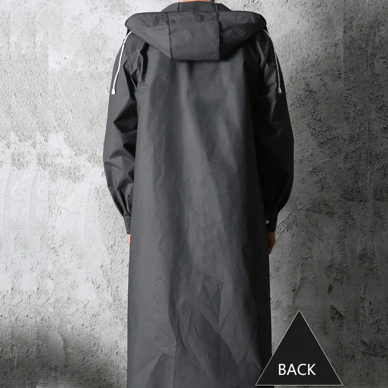 Men’s Jacket | Long Raincoat | Windproof & Hooded