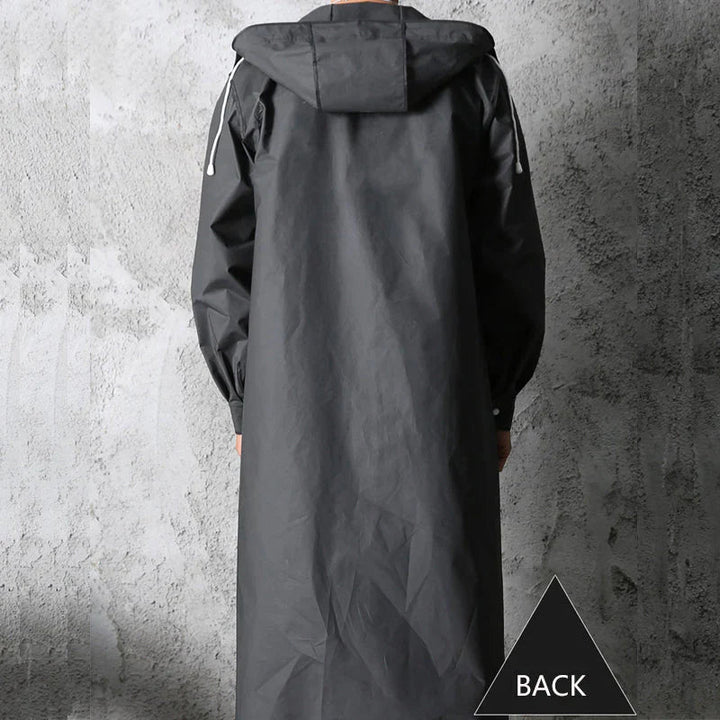 Men’s Jacket | Long Raincoat | Windproof & Hooded