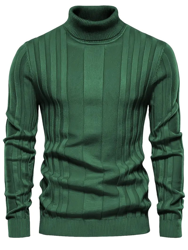 Men’s Jumper | Thermal Knit Mens Clothing | High Neck Sweatshirt