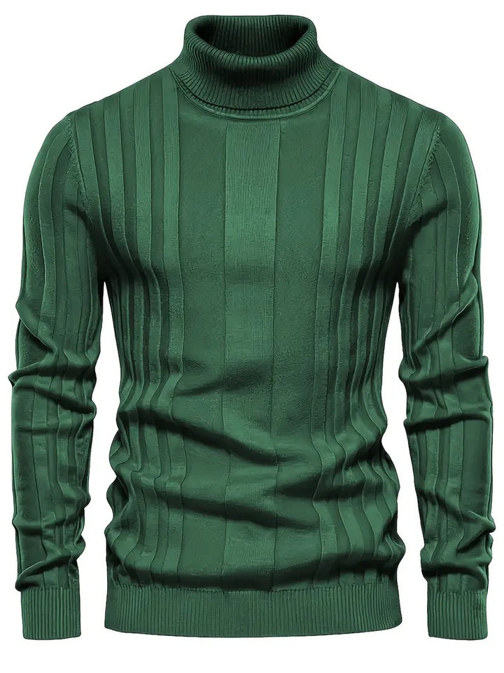Men’s Jumper | Thermal Knit Mens Clothing | High Neck Sweatshirt