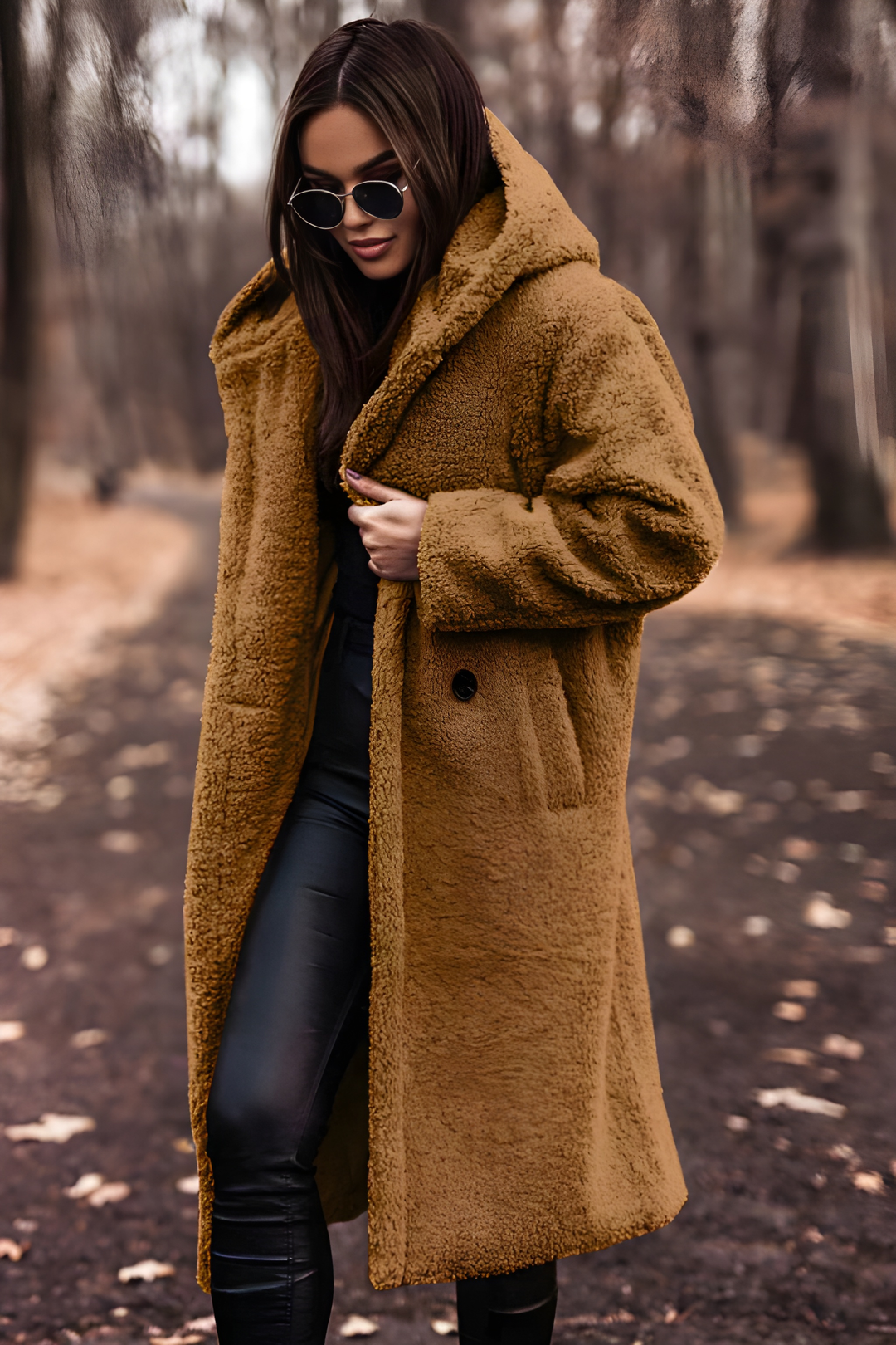 Women’s Teddy Jacket | Long Plush Coat | Warm Faux Fur Outwear