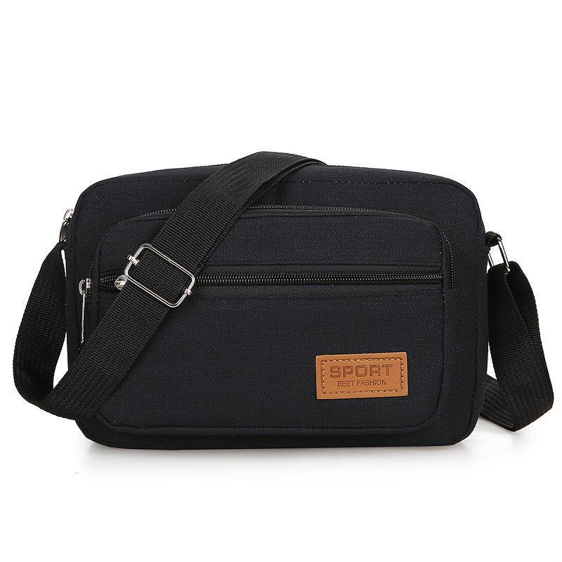 Men’s Shoulder Bag | Casual Canvas Design | Adjustable Strap & Multi-Compartment Storage