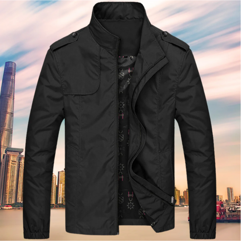 Men’s Trench Jacket | Windproof & Water-Repellent | Elegant Design
