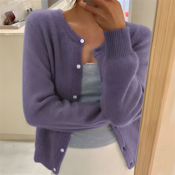 Women’s Knitted Cardigan | Single-Breasted | Soft & Casual | Cotton-Polyester Blend