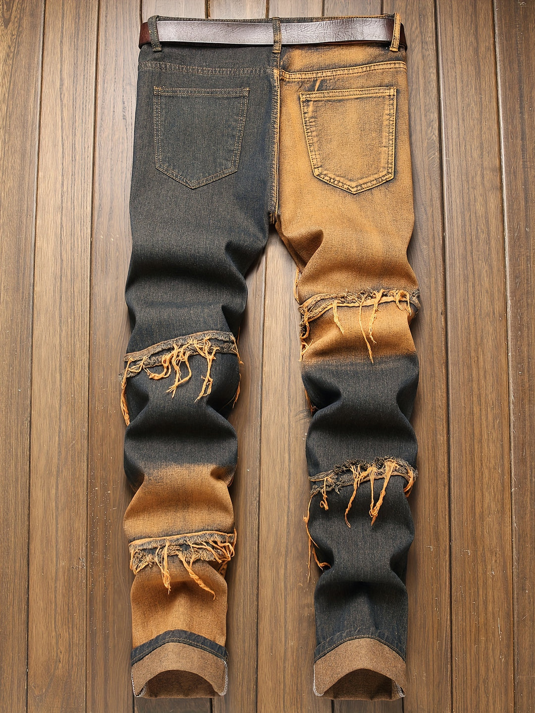 Men’s Jeans | Ripped & Patched Design | Street Style Trend | Ombre Denim