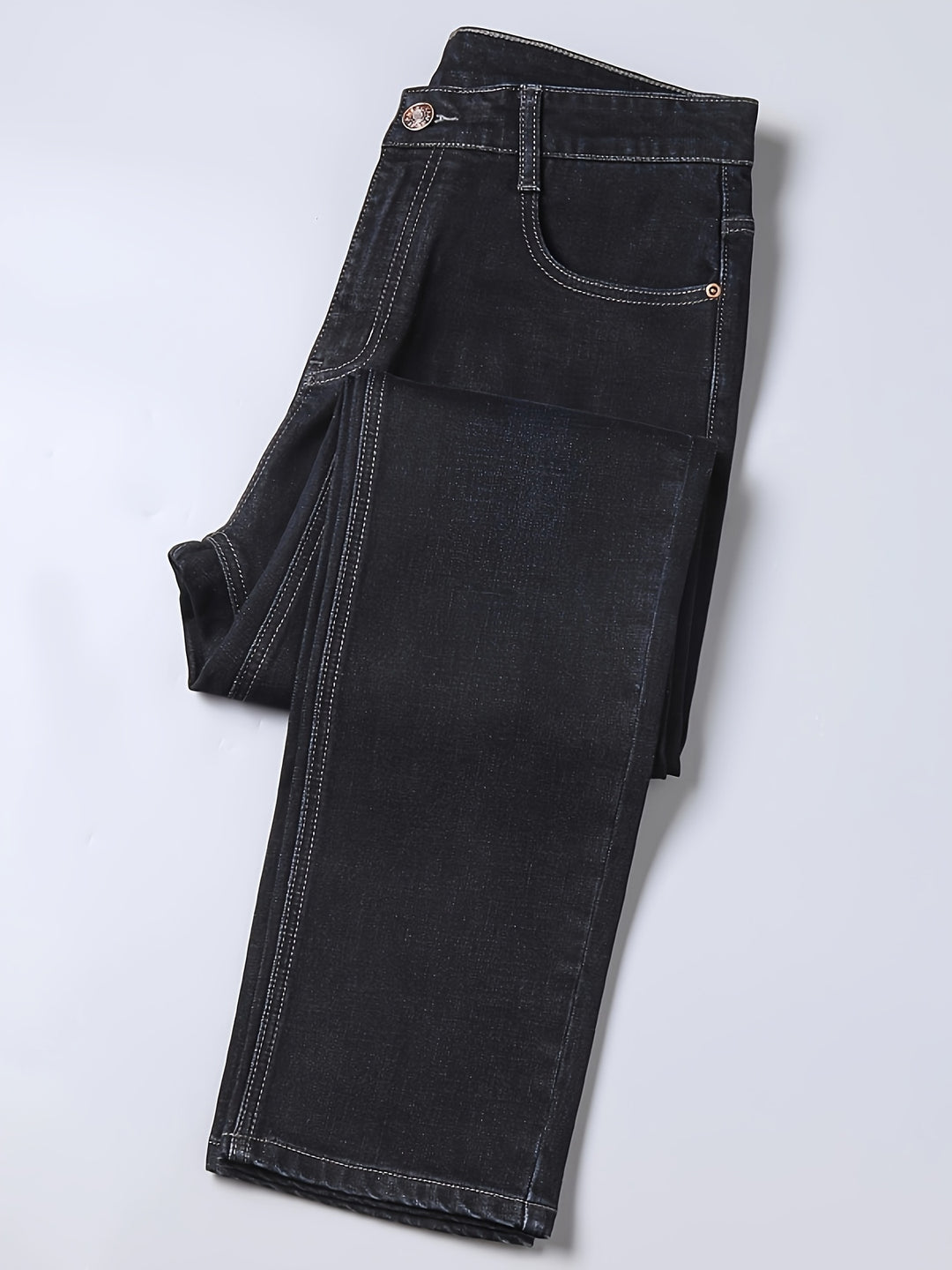 Men’s Jeans | Barrel Fit | Classic Washed Denim | Comfortable Straight Cut | Solid Colour