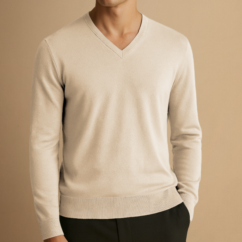 Men’s Jumper | Classic V-Neck Knit Design | Modern Mens Clothing