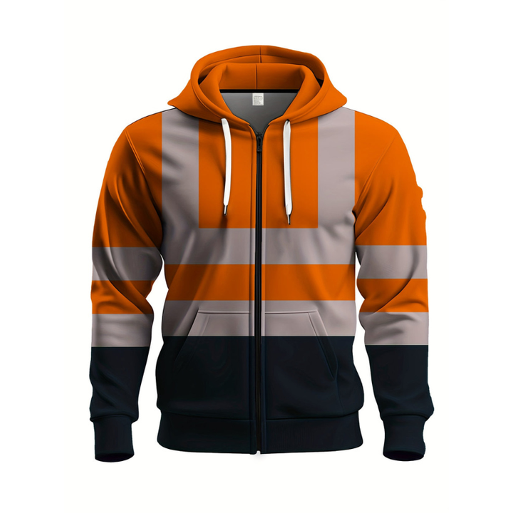 Men’s Sweatshirt | Oversized Hooded Zip-Up | Winter Mens Clothing