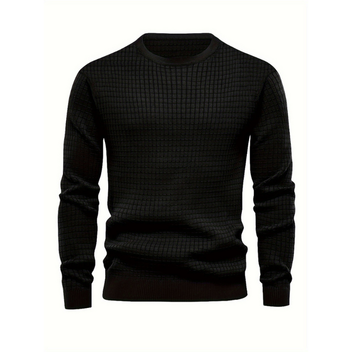 Men’s Sweatshirt | Waffle Pattern | Round Neck | Casual Clothing
