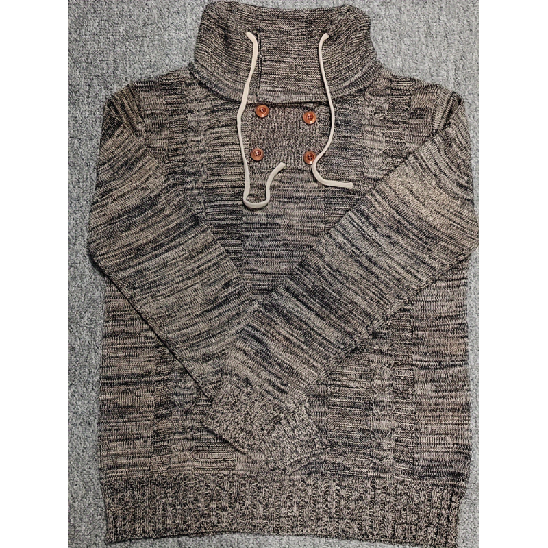 Men’s Sweatshirt | Slim Fit Pullover | Textured Neck Sweater