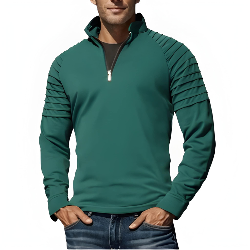 Men's Jumper | Ribbed Shoulder Design | Casual Mens Clothing