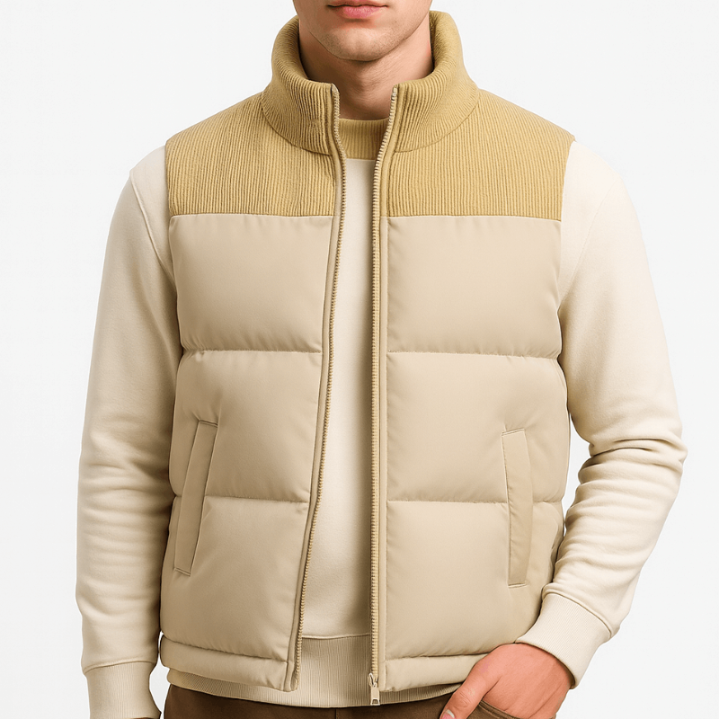 Men's Vests | Quilted Zip Design | Classic Mens Clothing