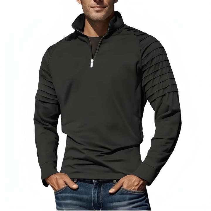 Men's Jumper | Ribbed Shoulder Design | Casual Mens Clothing