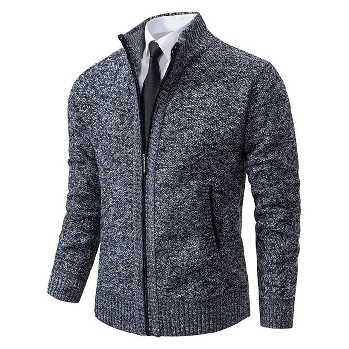 Men's Sweatshirt | Zip-Up Knitted Cardigan | Classic Mens Clothing