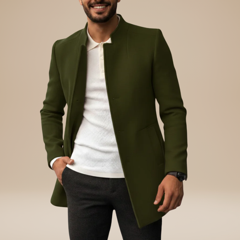 Men’s Coat | Modern Long Jacket | Elegant Mens Clothing