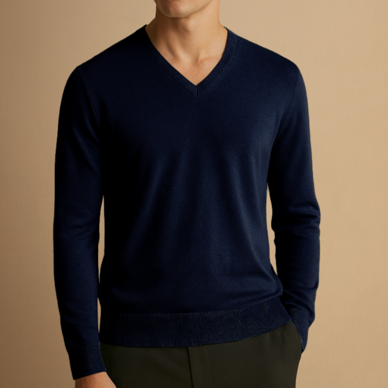 Men’s Jumper | Classic V-Neck Knit Design | Modern Mens Clothing