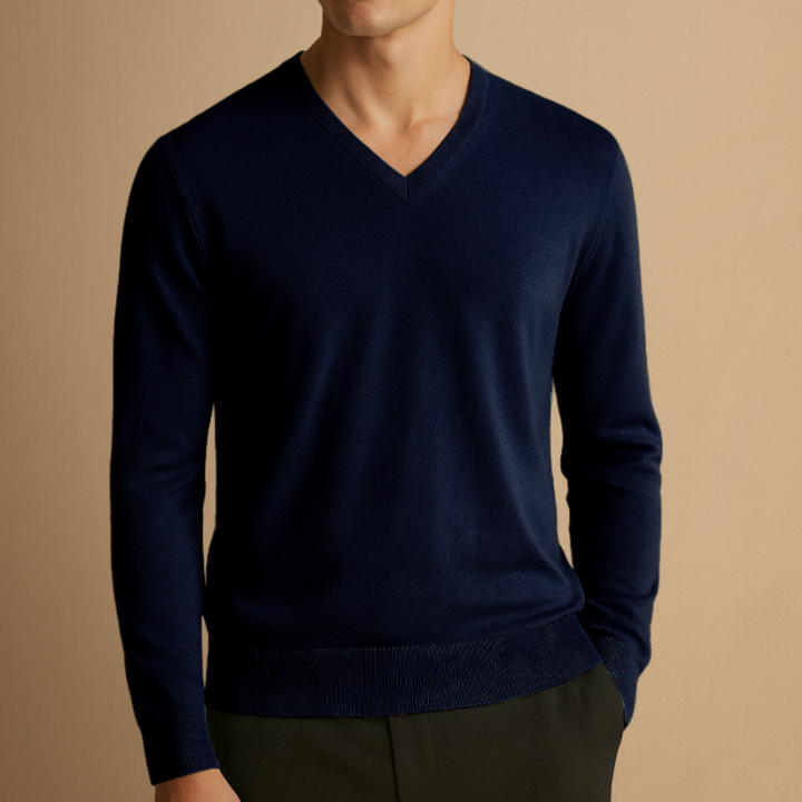 Men’s Jumper | Classic V-Neck Knit Design | Modern Mens Clothing