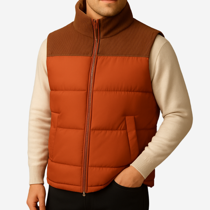 Men's Vests | Quilted Zip Design | Classic Mens Clothing