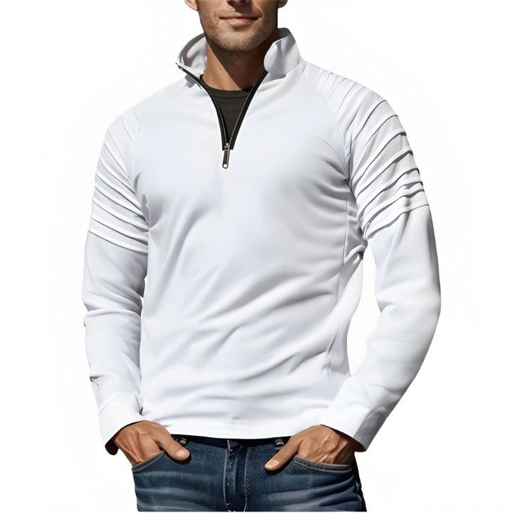 Men's Jumper | Ribbed Shoulder Design | Casual Mens Clothing