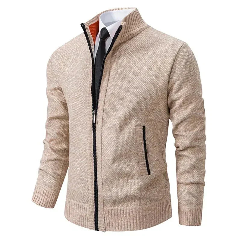 Men's Sweatshirt | Zip-Up Knitted Cardigan | Classic Mens Clothing