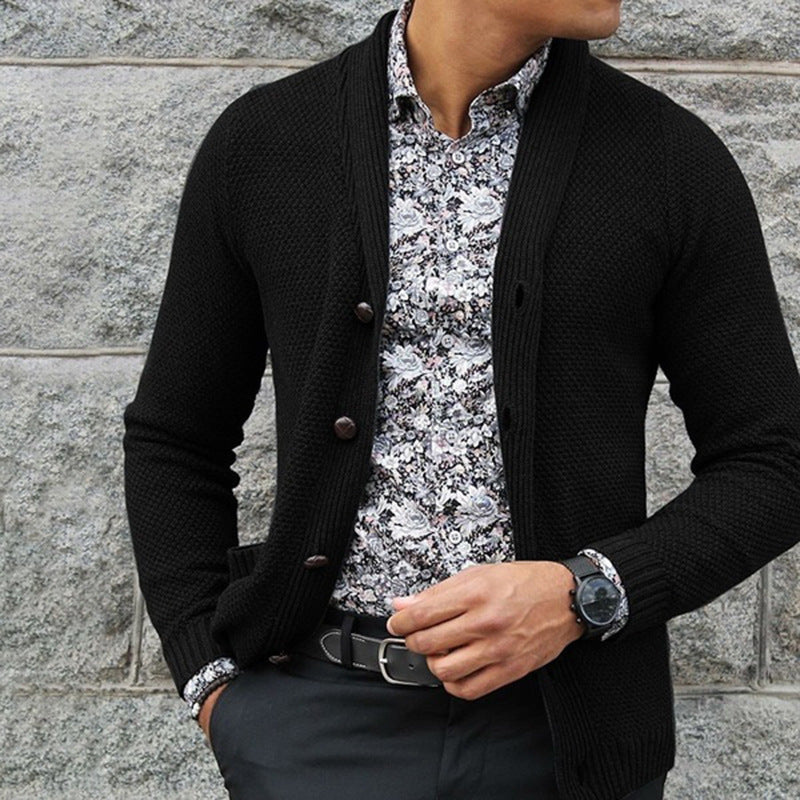 Men's Sweatshirt | Textured Knit Cardigan |  Smart Mens Clothing