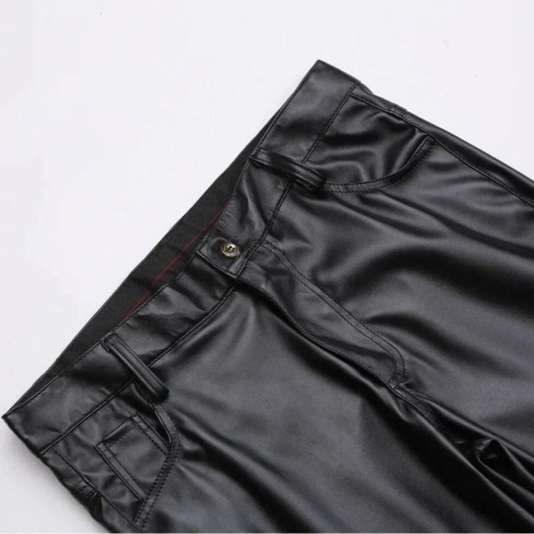 Men's Leather Trousers | Premium Stretch Fit | Durable & Stylish | Stretch Leather